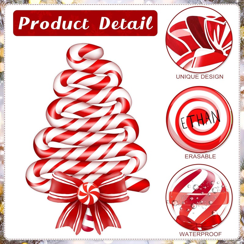 TREWAVE Winter Peppermint Candy Cane Cutouts Christmas Bulletin Board Decorations Classroom Holiday Cut-Outs Decor Home School Stickers for Wall Window Blackboard - Image 3